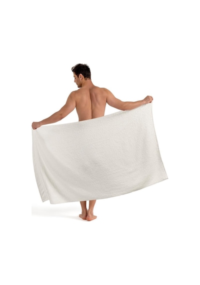 Bej Banyo Havlusu Tekli Dora 90x150 Cm Yüksek Emici Krem