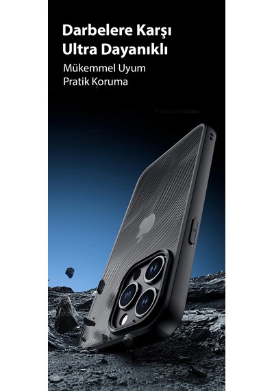 Dux Ducis Apple İphone Uyumlu 15 Pro Aimo Series Premium Buzlu Sert Pc-tpu Kılıf- 5775