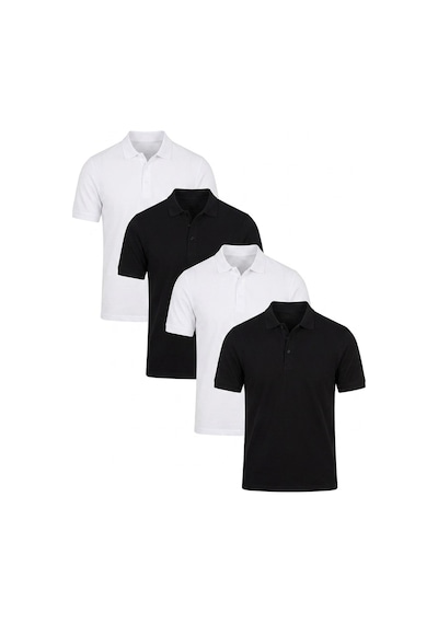 Buratti Pamuklu Regular Fit Düğmeli Polo Yaka 4'Lü Paket Erkek T Shirt 5902127S4 Siyah-Beyaz-Beyaz-Siyah Buratti Pamuklu Regular Fit Düğmeli Polo Yaka 4'Lü Paket Erkek T Shirt 5902127S4 Siyah-Beyaz-Beyaz-Siyah