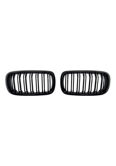 Bmw X6 F16 Böbrek Çift Tırnak Piano Black Parlak Siyah Abs Plast