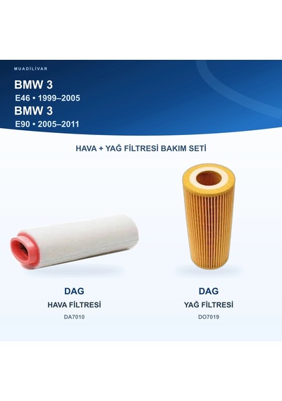 Bmw 3 E46 / Bmw 3 E90 Hava+yağ Filtre Bakım Seti