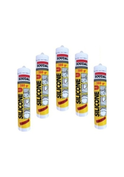 Soudal 5 Adet Şeffaf Silikon