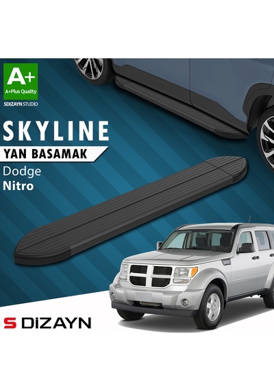 S-dizayn Dodge Nitro Skyline Siyah Yan Basamak 153 Cm 2007-2012 A+ Kalite