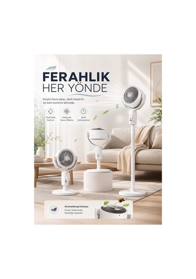 5 Kademeli Hız Ayarıyla Güçlü Hava Akışlı Dikey Vantilatör - Hs08379202-4438 Renkli