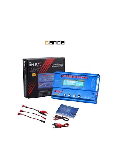 Candagrup Imax B6 80W Adaptörlü Rc Lityum Pil Şarj Cihazı 18650 Pil Şarj