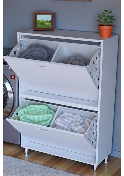 Eliusta Veluna 75 Cm Kirli Çamaşır Sepetli Dolap Banyo Dolabı Beyaz 75x138x32,5 Cm 4 Sepetli Dolap Beyaz Eliusta Veluna 75 Cm Kirli Çamaşır Sepetli Dolap Banyo Dolabı Beyaz 75x138x32,5 Cm 4 Sepetli Dolap Beyaz