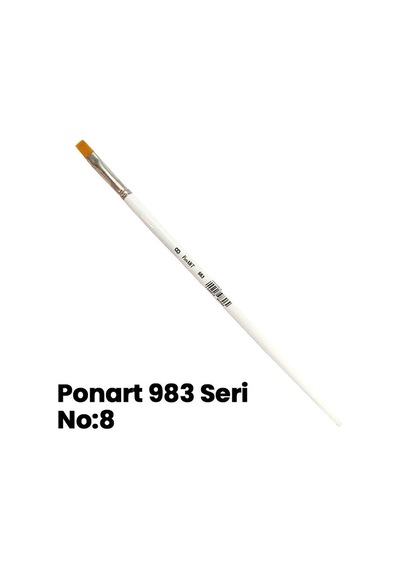 Ponart 983 Seri Düz Kesik Uçlu Fırça No 8