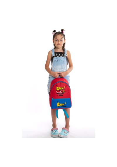 Superbag Erkek Çocuk Anaokulu Çantası Racing Araba Desenli Sırt Çantası Kreş Çantası Mavi
