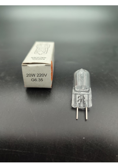 G.6 Halojen Ampul 20.watt Şeffaf Renkte 5.adetli Paket