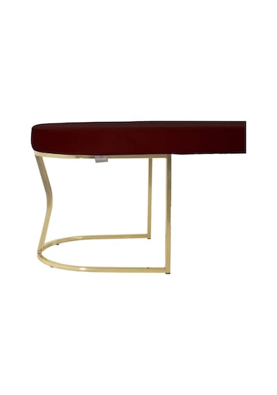 Viego Gold Smooth- Bordo Kapitoneli Model Puf & Bench & Koltuk- Oturak-uzun Makyaj Puff-yatak Odası Ucu &önü