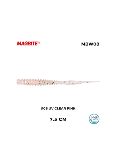 Magbite Booty Boost 7.5cm 06 Uv Clear Pink Kokulu Silikon Yem 6 Adet
