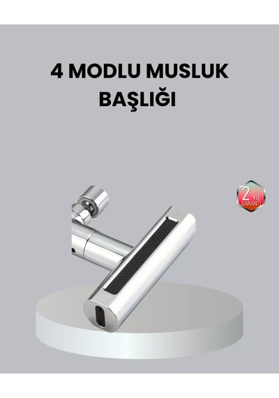 Abs Pirinç Alaşımlı Musluk Başlığı 4 Modlu 360 Dönebilen Ve Ekonomik Çok Renkli