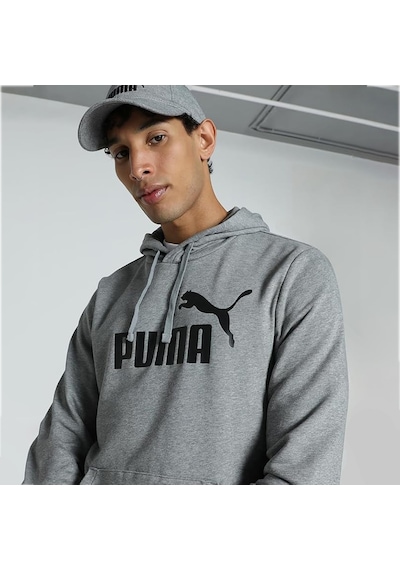 Puma Essentials No 1 Logo Erkek Gri Kapüşonlu Sweatshirt Gri