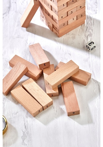 Totteriq Sayılı Jenga Numaralı Denge Oyunu