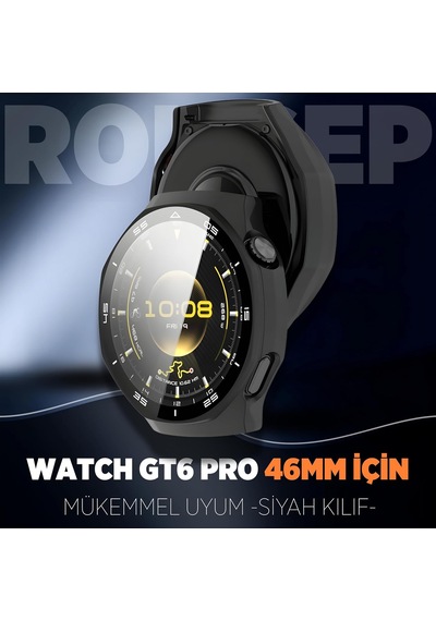 Huawei Watch Gt6 Pro 46mm İçin 2 Si 1 Arada Sert Polikarbonat Kasa Ve Ekran Koruyuculu Kılıf Dokunma Ve Netliği Etkilemeyen Çizilme Ve Darbe Önleyici Gt6 Pro Ekran Koruyucu Kılıfı Siyah Çok Renkli Huawei Watch Gt6 Pro 46mm İçin 2 Si 1 Arada Sert Polikarbonat Kasa Ve Ekran Koruyuculu Kılıf Dokunma Ve Netliği Etkilemeyen Çizilme Ve Darbe Önleyici Gt6 Pro Ekran Koruyucu Kılıfı Siyah Çok Renkli