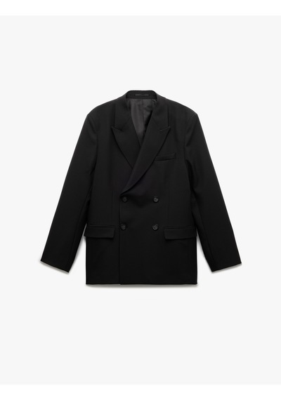 Koton Kırlangıç Yaka Kapaklı Cepli Düğmeli Uzun Kollu Blazer Ceket Siyah 5sam50016hw Siyah Koton Kırlangıç Yaka Kapaklı Cepli Düğmeli Uzun Kollu Blazer Ceket Siyah 5sam50016hw Siyah
