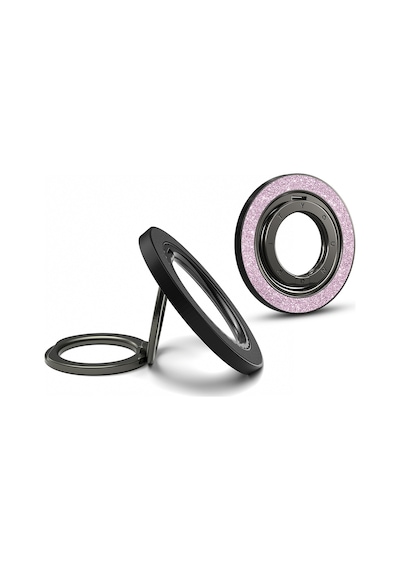 Youngkit Colorful Serisi Double Magnetik Ring Stand Telefon Tutucu Pembe