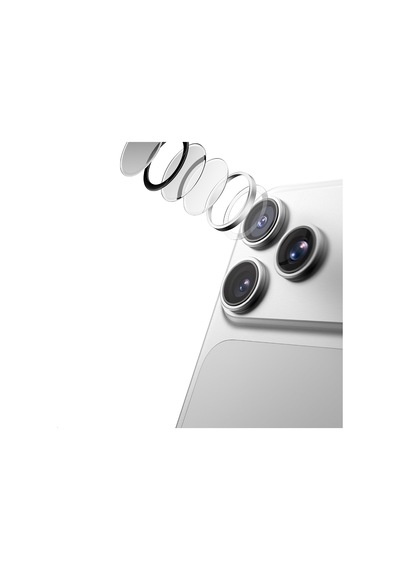 Apple iPhone 18 Pro Max Uyumlu Amazingthing Titan Vision Sapphire Ar Kamera Lens Koruyucu Aparatlı Gümüş