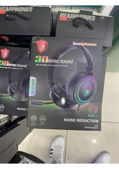 Gm-019 Akz 3d Oyuncu Kulaklığı Kablolu Işıklı Stereo Rgb Usb Işıklı Kablolu Oyuncu Prof Gamer