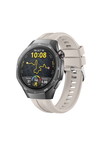 Sneezy Huawei Watch Gt5 Pro 46mm İle Uyumlu Spor Silikon Metal Tokalı Soft Saat Kordonu
