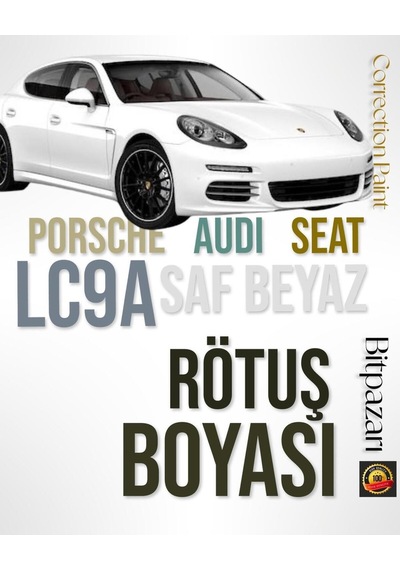 Porsche , Audi , Seat , Volkswagen Lc9a Uyumlu Saf Beyazı Rötüş Boyası 20ml.
