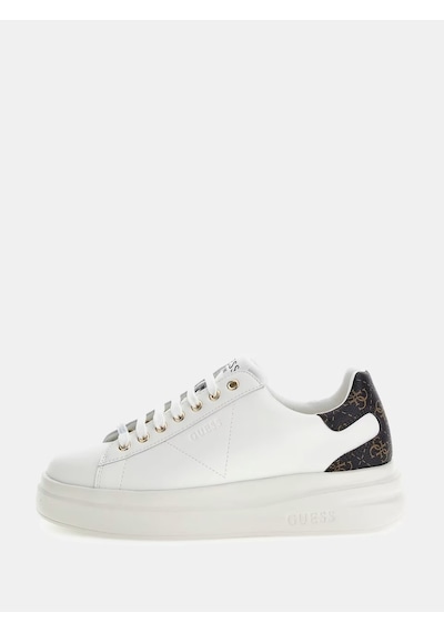 Guess Elbina Kadın Deri Sneaker Ayakkabı Fljelbfal12 Kahverengi