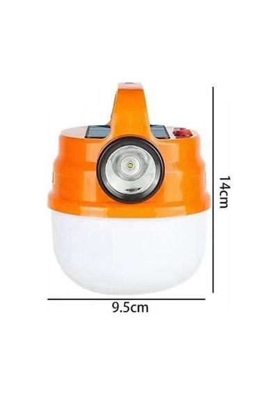 Powergold Pg-200 Solar Şarj Sistemli 50w Kamp Lambası Turuncu