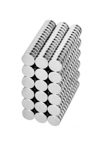 50 Adet 6x2 Mm Yuvarlak Güçlü Neodyum Mıknatıs Çap 6 Mm Kalınlık 2 Mm