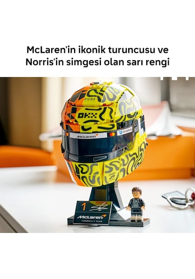 LEGO® Editions McLaren Mastercard F1® Team Lando Norris Kaskı 43023 - 14+ için Minifigür İçeren Oyuncak Yapım Seti (793 Parça)