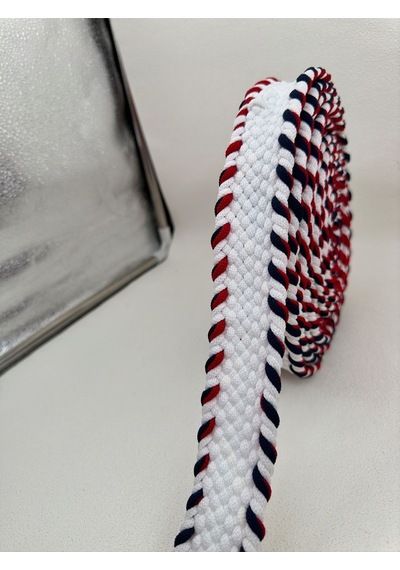 Paşateks 4 Cm Örme Kemer Şerit-1 Metre Çantalarda,kemer Olarak Kullanılmaktadır -beyaz
