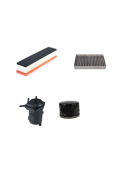 Sardes Filtre Seti Renault Symbol Iı 1.5 Dci 2008-2012 Dizel 4lü Hava + Yağ F. + Yakıt + Polen