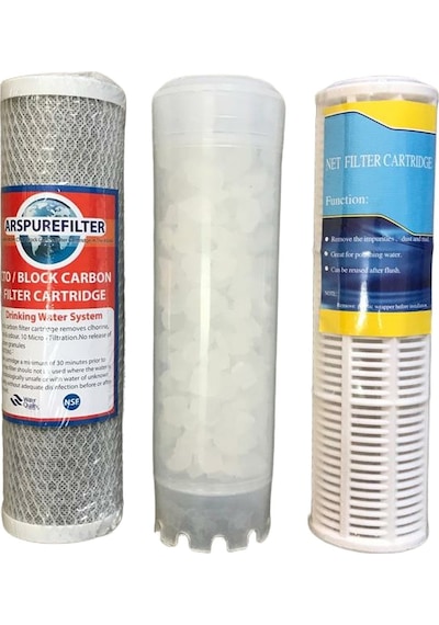 Su Arıtma Daire Giriş Karbon Silifoz Yıkanabilir 3lü Filtre Set