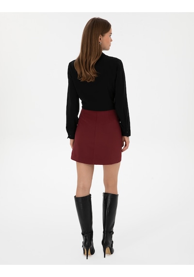 Pierre Cardin Kadın Bordo Etek Dokuma 50318251-vr014 Bordo