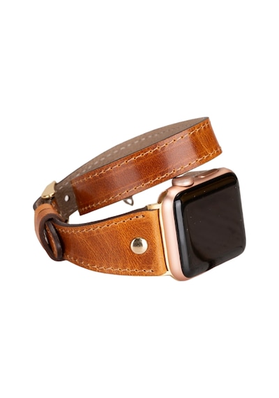Bouletta Apple Uyumlu  Watch Deri Kordon 42-44-45mm Slim Double To