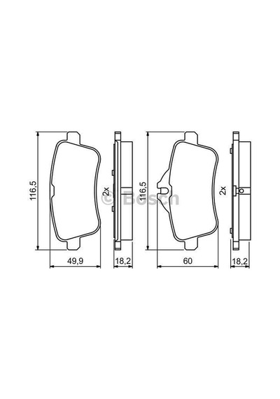 BOSCH 986495403 Disk Balata - Arka