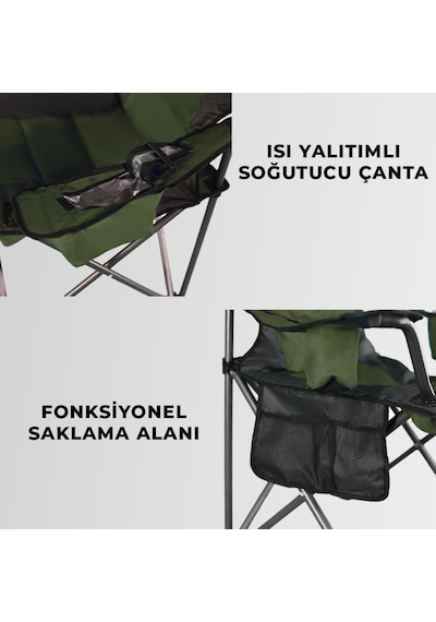 Madfox Echo Katlanır Kamp Sandalyesi Yeşil Yeşil