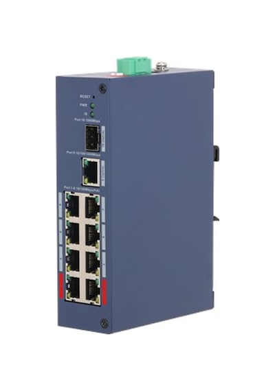 Dahua Chs4110-8et-110 8 Port 10/100+1xgb Rj45/1xgb Sfp Uplınk 110w Poe Cloud Yönetilebilir Endüstriy