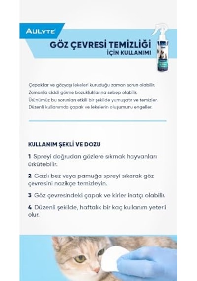 Pet Göz, Kulak, Çene, Ağız Temizlik Spreyi 200 Ml
