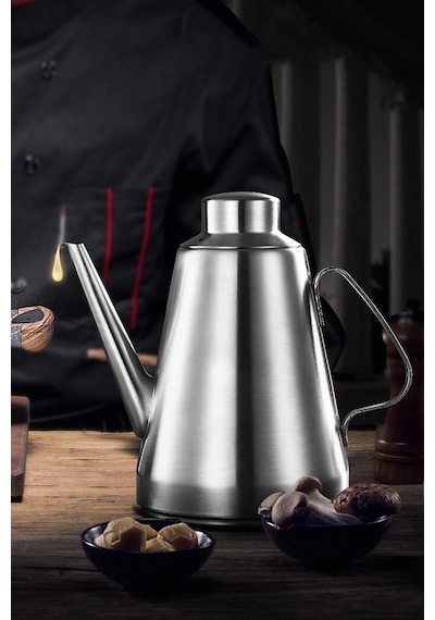 Komple 304 Çelik 18 Oz 500 Ml Yağdanlık Sosluk Sirkelik Cin593
