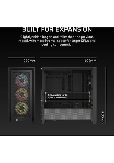 Frame 4000d Rs Argb Fanlı Mid-tower Cc-9011296-ww Bilgisayar Kasası