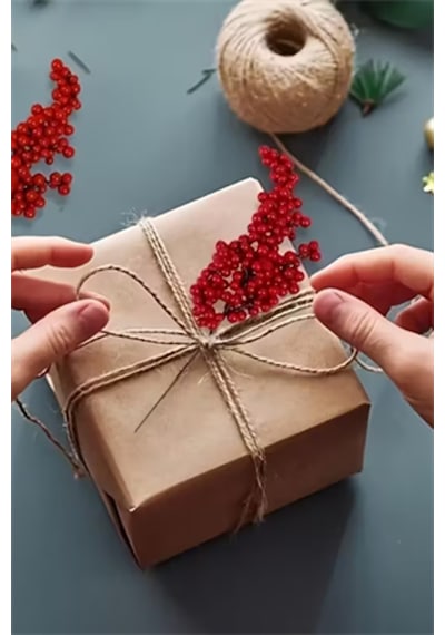 2 Adet Şık Kırmızı Yapay Meyve Dalları 22 Cm 8.66 Noel Ağacı Süsü, Dıy El Sanatları, Düğün &
