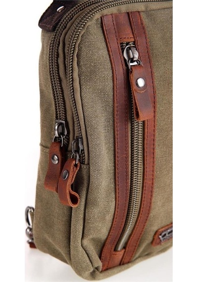 Ççs London 31468 Kanvas Çapraz Çanta Yeşil