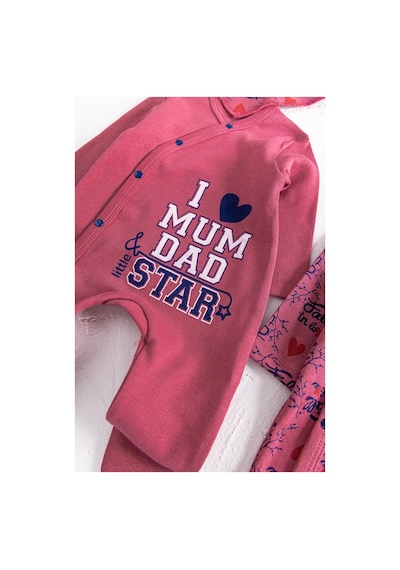 Babymod I Love Mum & Dad Baskılı 2'Li Bebek Tulum Takım