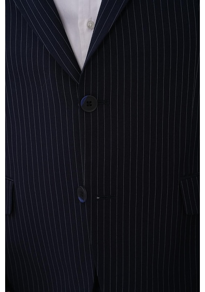 Dupont Classics Dupont Slim Fit Mono Yaka 6 Drop Çift Yırtmaç Çizgili 2'li Takım Elbise Lacivert Dupont Classics Dupont Slim Fit Mono Yaka 6 Drop Çift Yırtmaç Çizgili 2'li Takım Elbise Lacivert