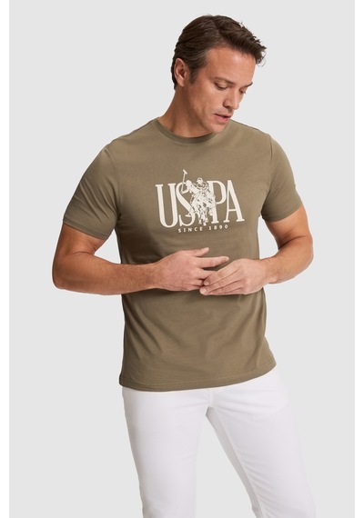 U.s. Polo Assn. Erkek Haki Tişört 50322472-vr027