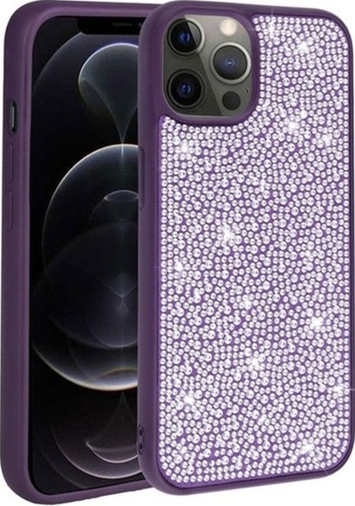 Apple Uyumlu iPhone   12 Pro Kılıf   Parlak Taşlı Tasarım Zore Ston Kapak