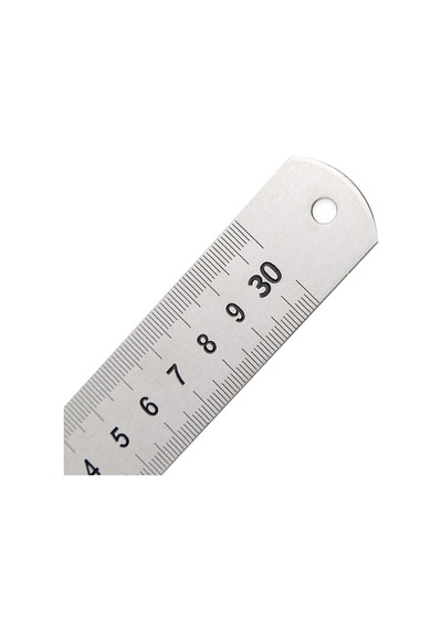 Çelik Cetvel 30cm Gri