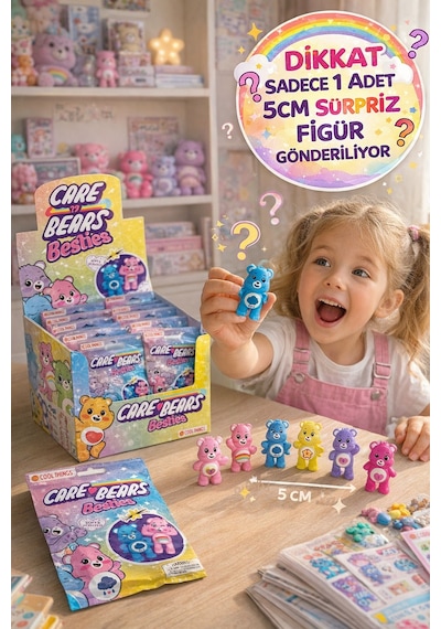 Care Bears 3d Kokulu Sürpriz Figür 5 Cm Yumuşak Dokulu Koleksiyon Oyuncağı 5 Cm - 1 Adet