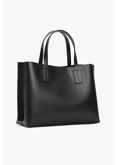 Tommy Hilfiger Kadın Th Webbing Strap Tote El Çantası - Siyah Black