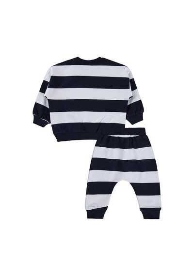 Civil Baby Çapa Baskılı 6-18 Ay Takım - Lacivert